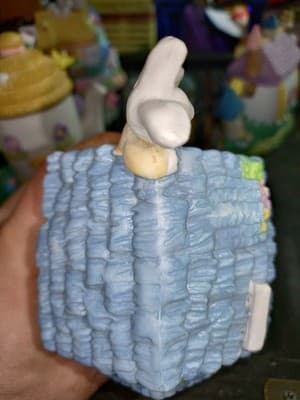 Vintage Ceramic Easter Village House Bunny Cottage Hand Painted Figurine NO... - Thumbnail 6