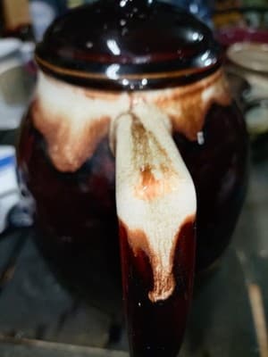 Vintage Pfaltzgraff Gourmet Brown Drip Glaze Coffee Pot Pitcher Carafe NO 303... - Thumbnail 2