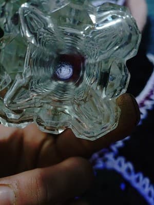 Clear Glass Vase SQUARE SHAPED glass Flower VASE Unique 7" tall - Thumbnail 4