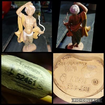 FONTANINI DEPOSE ITALY EARLY 4" MALACHI CAMEL DRIVER NATIVITY VILLAGE FIGURE NEW - Image 1