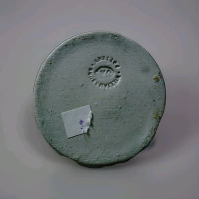 Williamsburg Pottery Salt Glaze Cobalt Blue Stoneware Candle Holder 4” Tall - Thumbnail 4