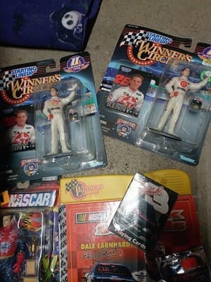 Lot Of 6 Vintage Racing Items: 2 Kenny Irwin Figurines, #3 Cards, #3 Sound Book, - Thumbnail 2