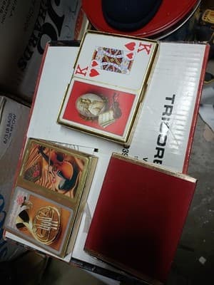 3 Sets Of 2 Decks Of Vintage Designer Playing Cards - Image 1