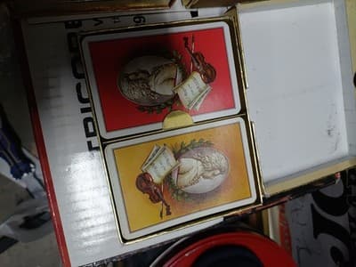 3 Sets Of 2 Decks Of Vintage Designer Playing Cards - Thumbnail 6