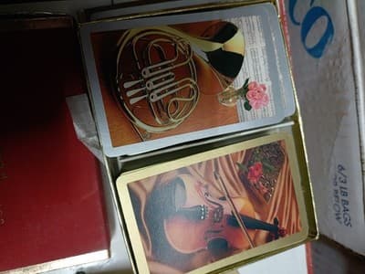 3 Sets Of 2 Decks Of Vintage Designer Playing Cards - Thumbnail 3