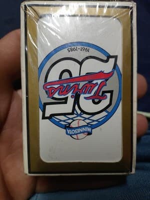 Lot Of 3 Minnesota Twins Items: /25 Anniversary Playing Cards /6" Button Pin ... - Thumbnail 8