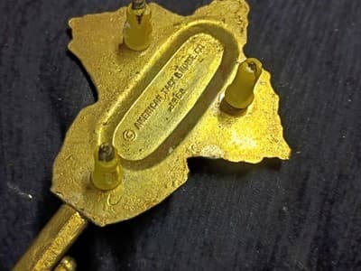 Vintage 1968 American Tack & Hardware Brass Fleur-de-lis Wall Hook - Thumbnail 5