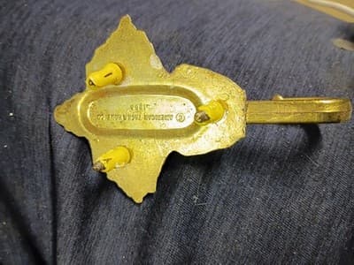 Vintage 1968 American Tack & Hardware Brass Fleur-de-lis Wall Hook - Thumbnail 3