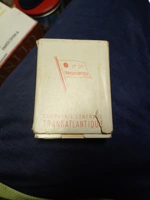 Compagnie Generale Transatlantique French Line Deck Playing Cards Original Box - - Image 1