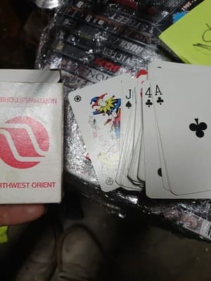 2 Vintage Decks Of Playing Card From: /Air France. / Northwest Orient - Thumbnail 6