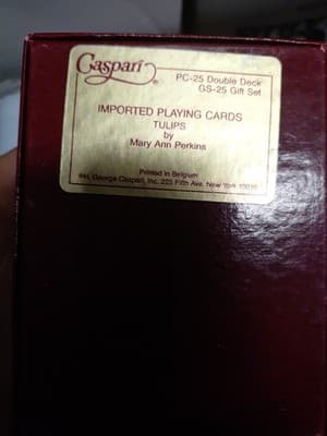 Caspari - Playing Card Double Deck - Tulips by Mary Ann Perkins Complete - Thumbnail 3