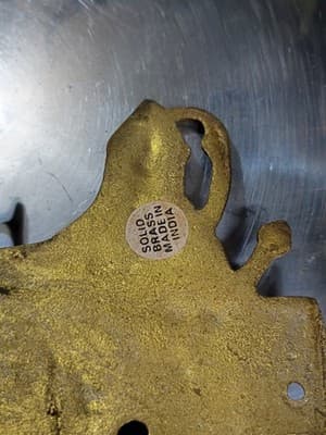 Vintage Solid Brass Key Holder Wall Hanging Entryway 4 Hooks Old Steam Train - Thumbnail 3