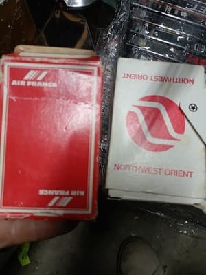 2 Vintage Decks Of Playing Card From: /Air France. / Northwest Orient - Image 1
