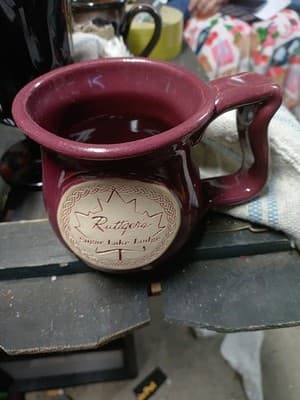 Deneen Hand Made Pottery Coffee Mug Ruttgers Sugar Lake Lodge - Image 1