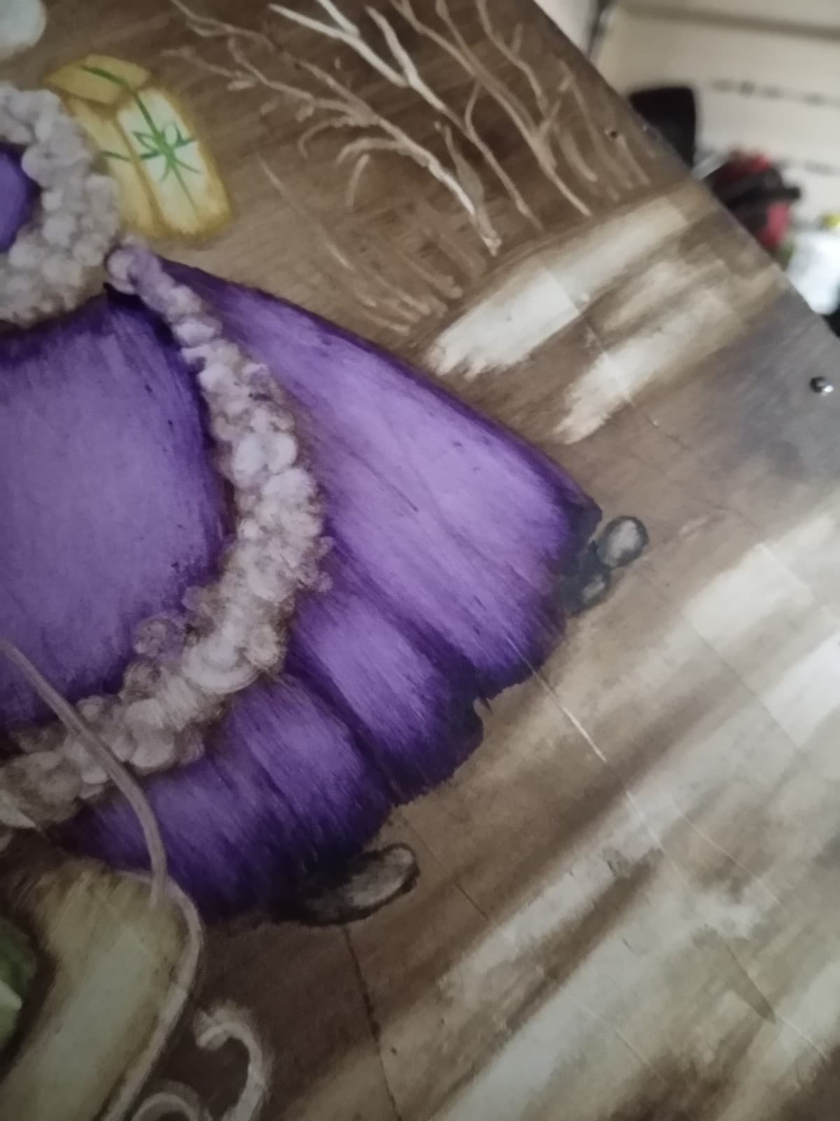 2007 wooden sled with a beautiful painting by Nina Stachewiez. - Thumbnail 6