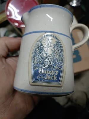 Vintage 1987 Hungry Jack Maple Syrup Stoneware Pitcher. - Image 1