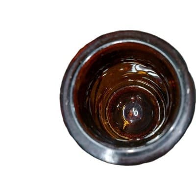 Vintage Amber Glass Bubble Top Jar Made in Belgium, Apothecary Jar, MCM Decor - Thumbnail 6