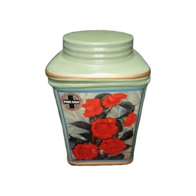 Oneida Ceramic Vintage Label Camellia Canister - Thumbnail 3