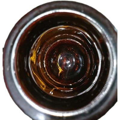 Vintage Amber Glass Bubble Top Jar Made in Belgium, Apothecary Jar, MCM Decor - Thumbnail 8