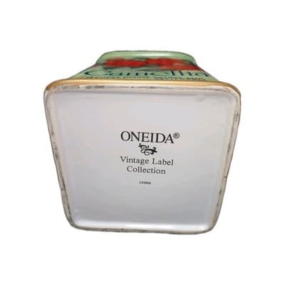 Oneida Ceramic Vintage Label Camellia Canister - Thumbnail 8