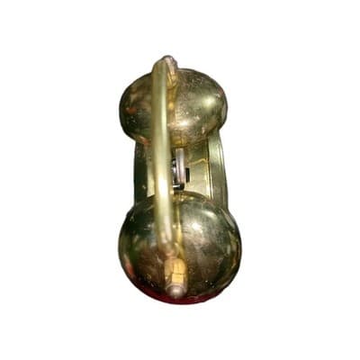 Vintage Gold Toned Ingraham Twin Bell Nightstand Alarm Clock - Thumbnail 6