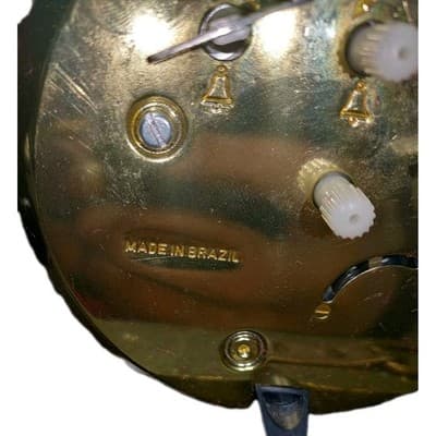 Vintage Gold Toned Ingraham Twin Bell Nightstand Alarm Clock - Thumbnail 5