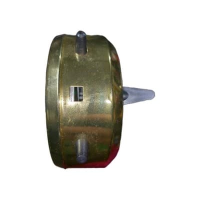 Vintage Gold Toned Ingraham Twin Bell Nightstand Alarm Clock - Thumbnail 8