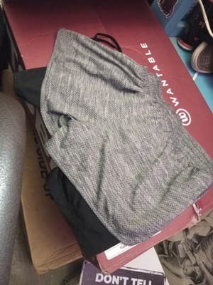 Champion Running Shorts Womens XSmall 2 in 1 Black Double Layer Logo - Thumbnail 2