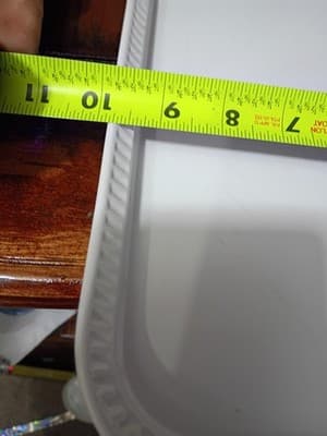 Over and Back White Stoneware Serving Platter Rectangular Beaded Rim 14.5 - Thumbnail 3