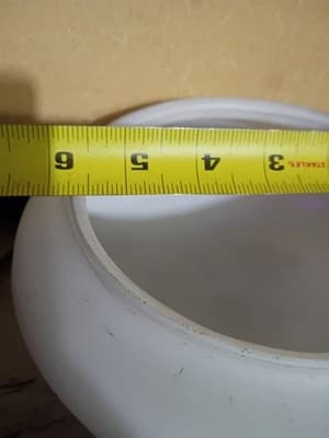 Vintage Milk Glass Floral Ceiling Light Shade 6" Fitter MCM Rose Mushroom - Thumbnail 7