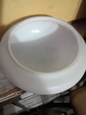 Vintage Milk Glass Floral Ceiling Light Shade 6" Fitter MCM Rose Mushroom - Thumbnail 6