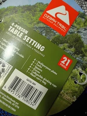 New Igloo Quantum 12 Qt Cooler & Ozark Trail 21pc Camping Table Setting Set Blue - Thumbnail 2