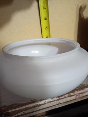 Vintage Milk Glass Floral Ceiling Light Shade 6" Fitter MCM Rose Mushroom - Thumbnail 8