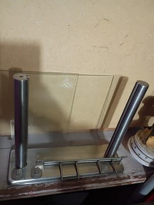 Universal Glass Knife Block - Modern Stainless Steel Kitchen Storage - Removable - Thumbnail 8