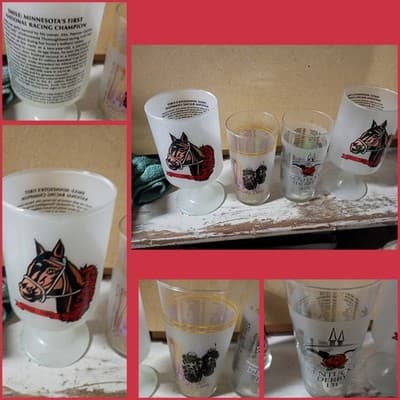 Vintage Horse Racing Glass Lot of 4 - 1986 Smile Breeders’ Cup & Kentucky Derby - Image 1