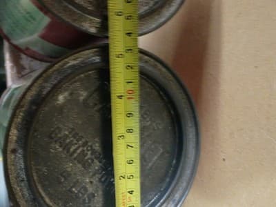 Set of 2 Vintage Calumet 5 lb Baking Powder Tins - Large 8" Cans - Design... - Thumbnail 9
