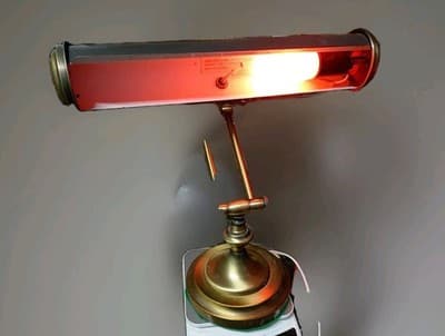 Vintage Brass Plated Desk Style Lamp. Works Great - Thumbnail 4