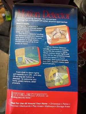 Vintage Intelectron Motion Detector Conversion Kit BC8950W - New Old Stock - Thumbnail 4