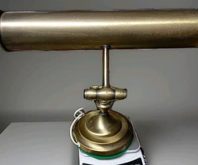 Vintage Brass Plated Desk Style Lamp. Works Great - Image 1