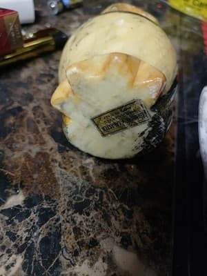 Vintage Alabaster Carced Tuxedo Owl Paperweight Made In Italy 4in - Thumbnail 2