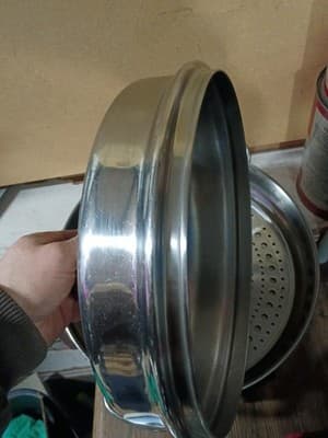 Vintage Farberware 344A Electric Skillet Stainless Steel w/ Lid Rack & Cord USA - Thumbnail 4