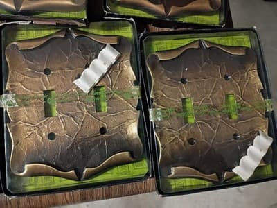 Lot of 9 Vintage Amerock Switch Plates - MCM Antique Copper - NOS Carriage House - Thumbnail 3