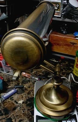 Vintage Brass Plated Desk Style Lamp. Works Great - Thumbnail 2