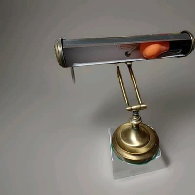 Vintage Brass Plated Desk Style Lamp. Works Great - Thumbnail 3