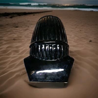 Vintage 1970s Large Ceramic Cleopatra Statue Black 11” by Duncan Enterprise - Thumbnail 4