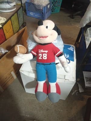 MICKEY MOUSE 20” Football Player Plush Toy Disney By Toy Factory!! - Image 1