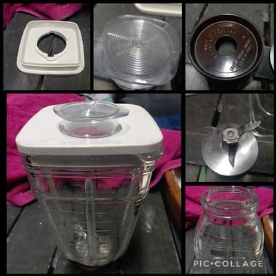 Vintage Osterizer Oster 5 Cup Square Glass Blender Jar Replacement - No Handle - - Image 1