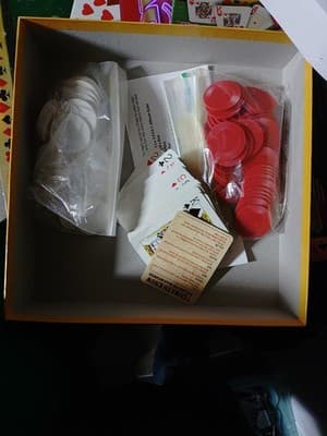 Tripoley Deluxe Mat Version Board Game of Rummy Hearts & Poker Family Cadaco - Thumbnail 5