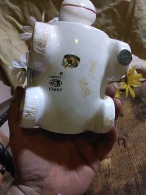 Inarco Adorable Blue Flower Cow Nursery Planter - Thumbnail 5