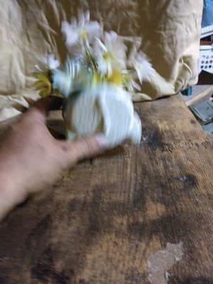 Inarco Adorable Blue Flower Cow Nursery Planter - Thumbnail 4